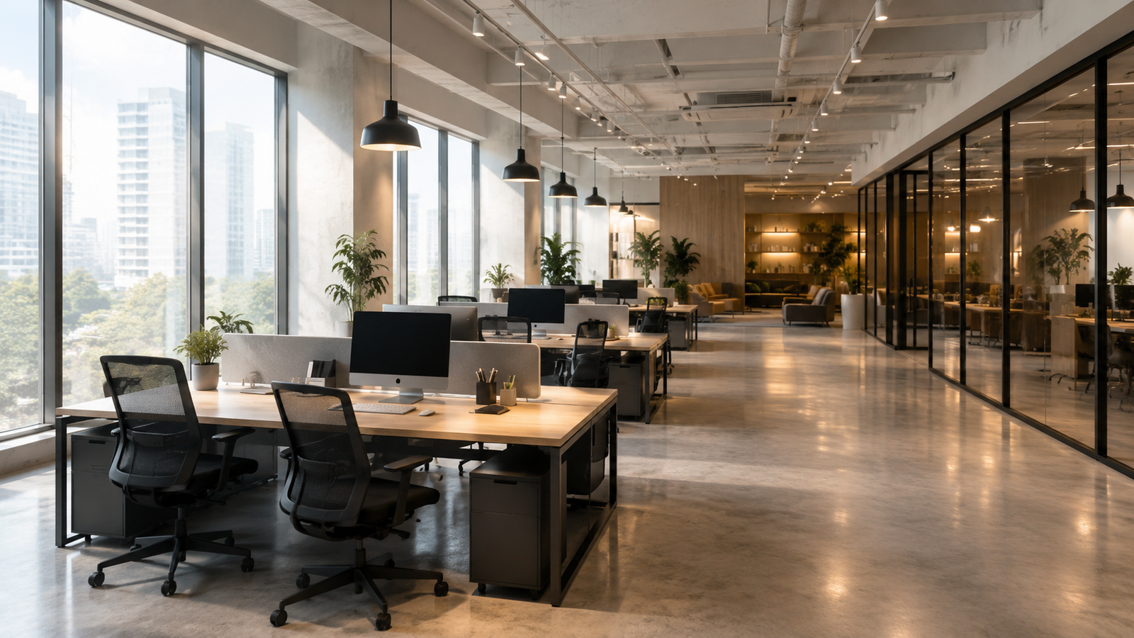 Modern office workspace